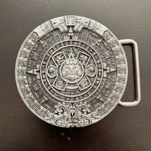 Aztec Mayan Calendar Belt Buckle